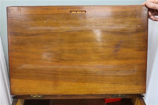 A late Victorian walnut davenport W.56cm